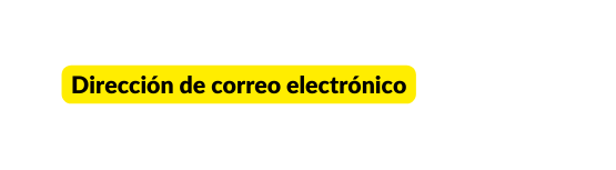 Dirección de correo electrónico